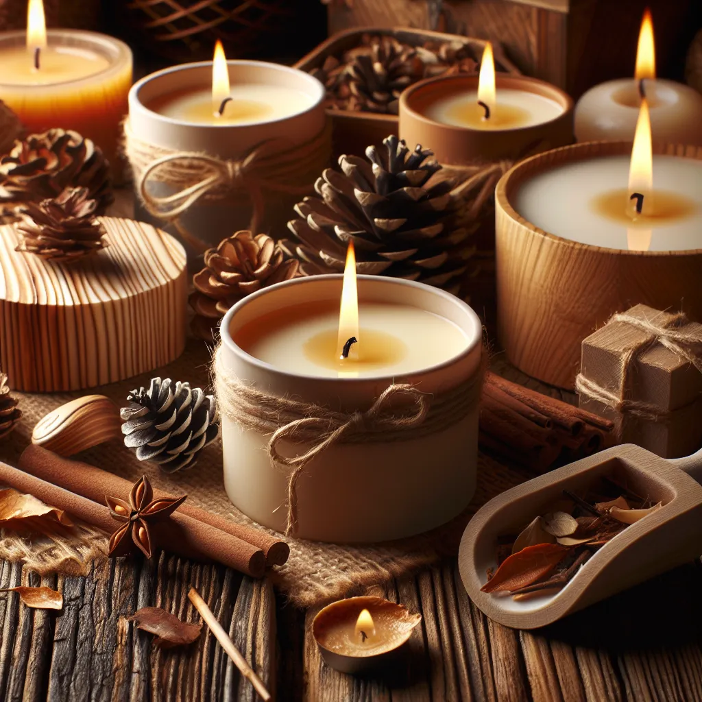 Naturalne świece sojowe z drzewnym zapachem